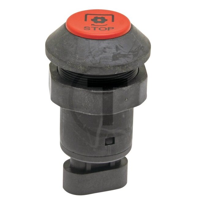 GRANIT Push button switch PTO shaft - 50750012, 3777568M2, 11902003, 119 02 003 | Version: Red button, with lock, Plug connection
