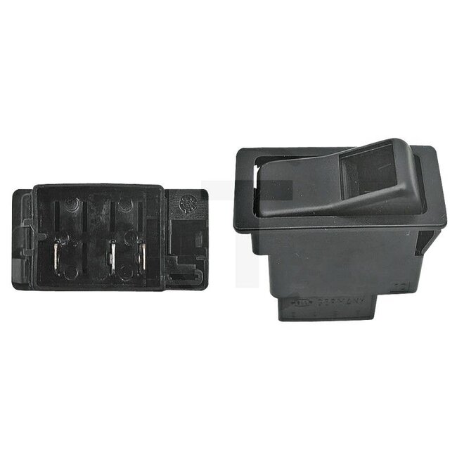 HELLA Tuimelschakelaar (wisselschakelaar), arreterend - 4556FH 004570101, 6FH004570101 | Uitvoering: zonder functieverlichting, vergrendelend, zonder functieverlichting, 3 vlakstekkeraansluitingen 6,3 mm | Belastbaarheid max. 12 V: 16 | Belastbaarheid max. 24 V