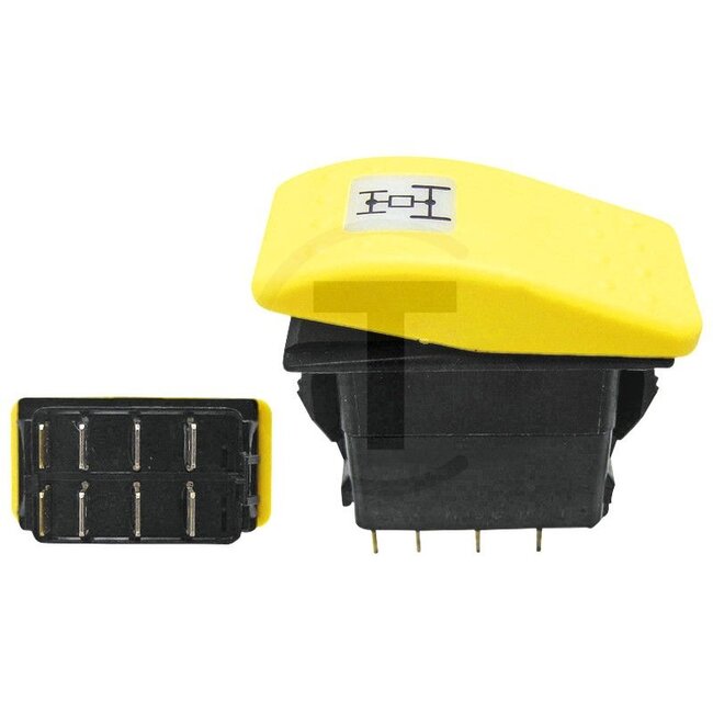 GRANIT Tuimelschakelaar Vierwielaandrijving - 50715078, 3824041M1, 4290439M1 | Uitvoering: Schakelschema: geel, 8 vlakstekkeraansluitingen
