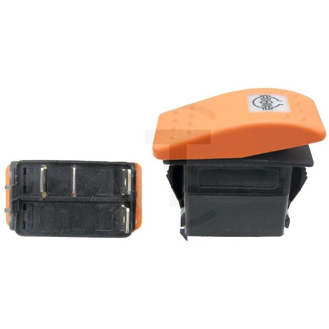 GRANIT Wippschalter Differenzial - 50715076, 3824042M1 | Ausführung: Schaltbild: orange, 4 Flachsteckanschlüsse
