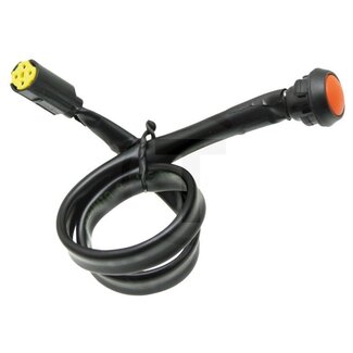 GRANIT Druckknopfschalter Hi-Lo, orange, Anschlusskabel mit Stecker