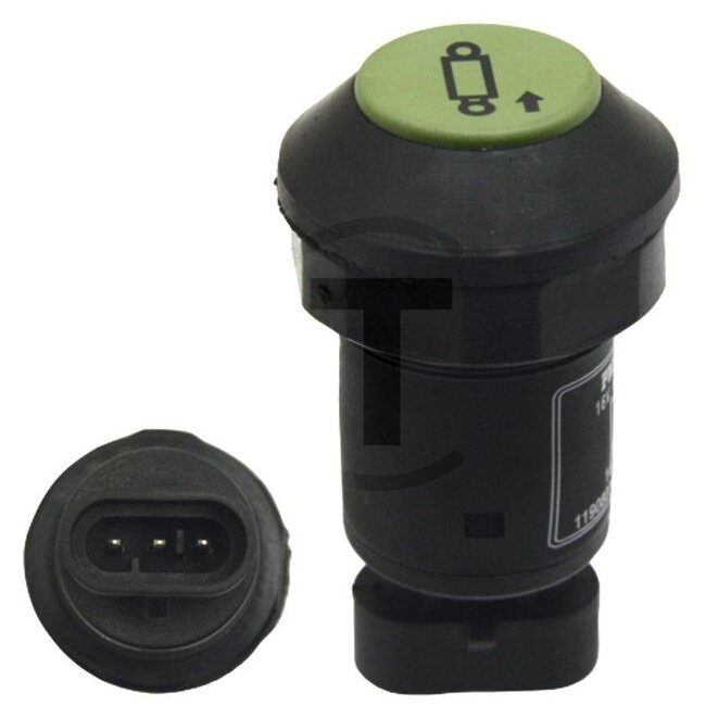GRANIT Push button switch Hydraulics (pull) - 50718018, 0011026420, 11908004, 119 08 004 | Version: 48 V switching voltage, Green button | make contact, Total button travel: 5 mm, Ø 30 mm, plug connection (AMP Superseal series 1.5), dustproof and splashproof