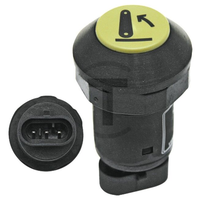 GRANIT Push button switch Hydraulics (lift) - 50718015, 7700076389, 11908001, 119 08 001 | Version: 48 V switching voltage, Green button | make contact, Total button travel: 5mm, Ø 30 mm, plug connection (AMP Superseal series 1.5), dustproof and splashproof