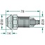 GRANIT Push button switch Differential lock - 50719007, 0.007.5944.0/20, .008.1335.0/10-DEU1, 0.008.1335.0/10-DEU1, 11105120XX, 0.007.5944.0/2 | Version: 12/24 V, Yellow button, with lock, Ø 30 mm, 6 blade terminals 6.3 x 0.8 (15 - 30 - 49a - 49 - L - R), Dustpr
