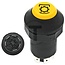 GRANIT Push button switch PTO shaft - 50719008, 2.7659.108.0/10, 11175190XX | Version: 12/24 V  | Yellow button | with lock  | Ø 30 mm, 6 blade terminals 6.3 x 0.8 (L-R-30-30b-15-49)  | Glass socket bulb 12 V / 1.2 W
