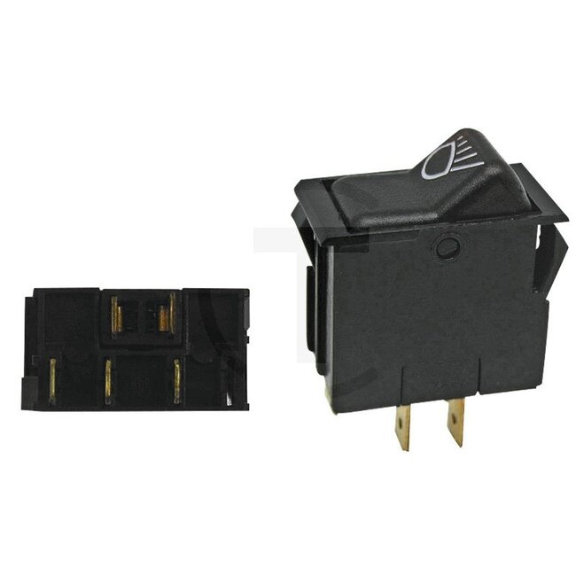 Cobo Rocker switch For work light, rear - 22713310000, 2.7659.065.0, 1020663 | Version: 12 V/24 V, On/off switch, 2 blade terminals, Installation dimension: 15 mm wide, 29 mm long and 34 mm high