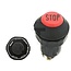 GRANIT Push button switch Stop - 50719010, 0.009.0210.0/10, 11175200XX, 2.7659.113.0, 44558 | Version: 12/24 V, Red button, With lock, Ø 30 mm, 6 blade terminals 6.3 x 0.8 (15 - 30 - 30b - 49 - L - R), Dustproof and splashproof, With glass socket bulb 12 V / 1.2