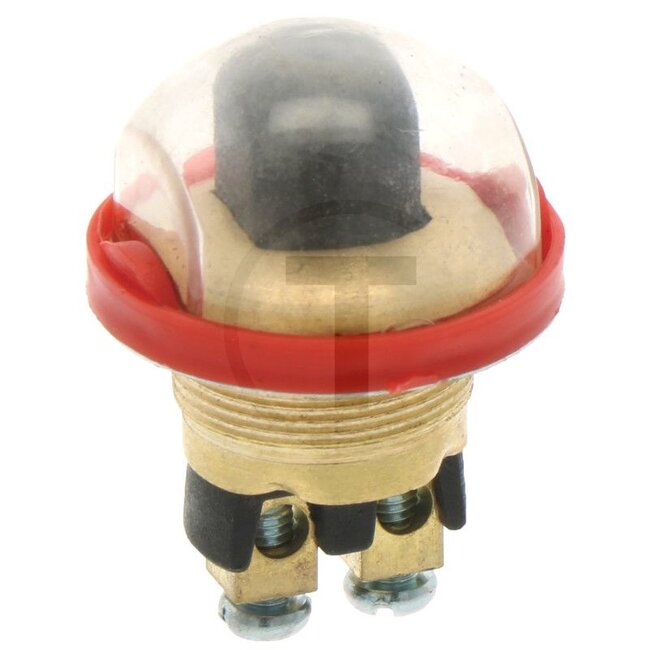 GRANIT Push button switch (Start switch) - 50723001, 976701, 59115727, 55115727 | Version: Black button, Transparent cover, With screw connection