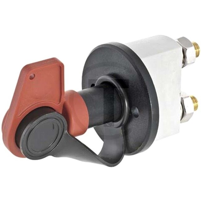 HELLA Batterie-Trennschalter Schließer - 4556EK 002843131, 6EK002843131 | Anschlussgewinde: M10 x 1,5 | Belastbarkeit 24 V: 2000/5 sek. A | Betätigung für: Drehbetätigung | Form: rund | Material: Messing | Stromstärke: 250 A | Anschlussart: geschraubt | Schaltf