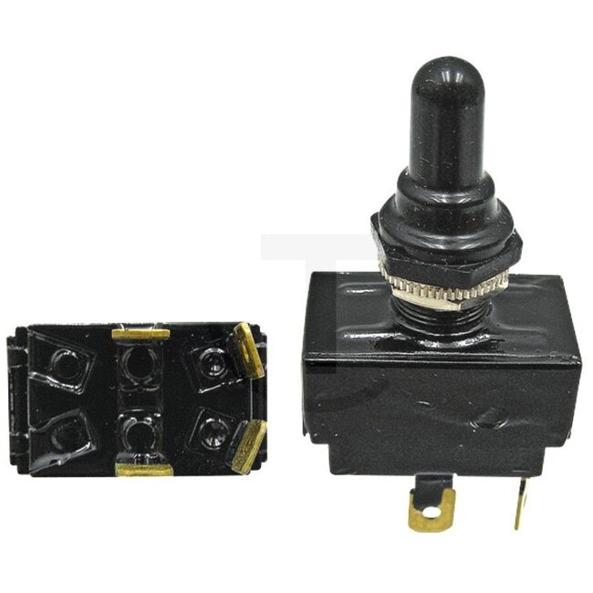 GRANIT Toggle switch Locks in place - 50700054 | Version: Off-on (1) - on (1+2) switch, waterproof lever, 4 blade terminals 6.3 mm | Connection pin / clamp: 4 | Power rating max. 12 V: 20 | Mounting Ø: 12,0 mm