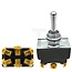 GRANIT Toggle switch Locks in place - 50700051 | Version: On/off/on switch, 6 blade terminals 6.3 mm, double changeover switch with separate 0 position, power rating 12 V: 25 A A | Connection pin / clamp: 6 | Power rating max. 12 V: 25 | Mounting Ø: 12,0 mm