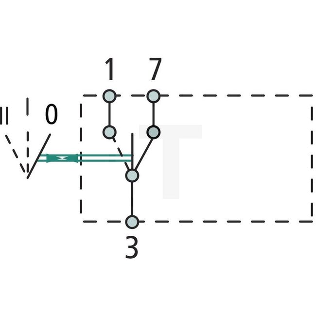 Kippschalter rastend - 50700030, 38150700030 | Ausführung: Ein / Aus / Ein-Schalter, 3 Flachsteckanschlüsse 6,3 mm, mit 0 Stellung | Anschlusspole/-klemmen: 3 | Belastbarkeit 12 V: 20 A | Einbau-Ø: 12,0 mm