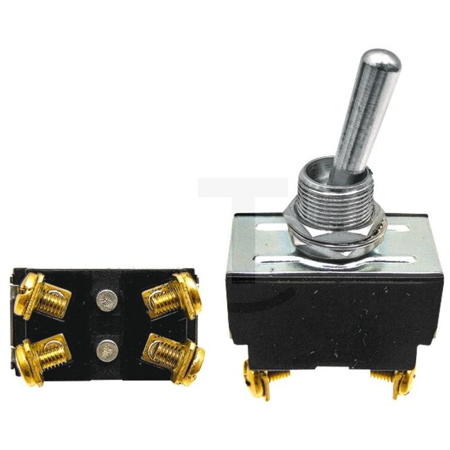 GRANIT Toggle switch Locks in place - 50700050, 180590, 20800115 | Version: On/off switch, 4 screw connections, double make contact, separate input and output | Connection pin / clamp: 4 | Power rating max. 12 V: 25 | Mounting Ø: 12,0 mm