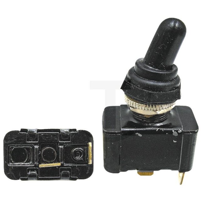 GRANIT Toggle switch Locks in place - 50700053 | Version: On/off switch, waterproof lever, 2 blade terminals 6.3 mm | Connection pin / clamp: 2 | Power rating max. 12 V: 20 | Mounting Ø: 12,0 mm