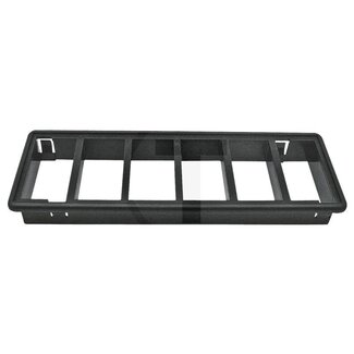 HELLA Montageleiste schwarz für 6 Schalter, Einbauöffnung 156,1 x 48,2 mm