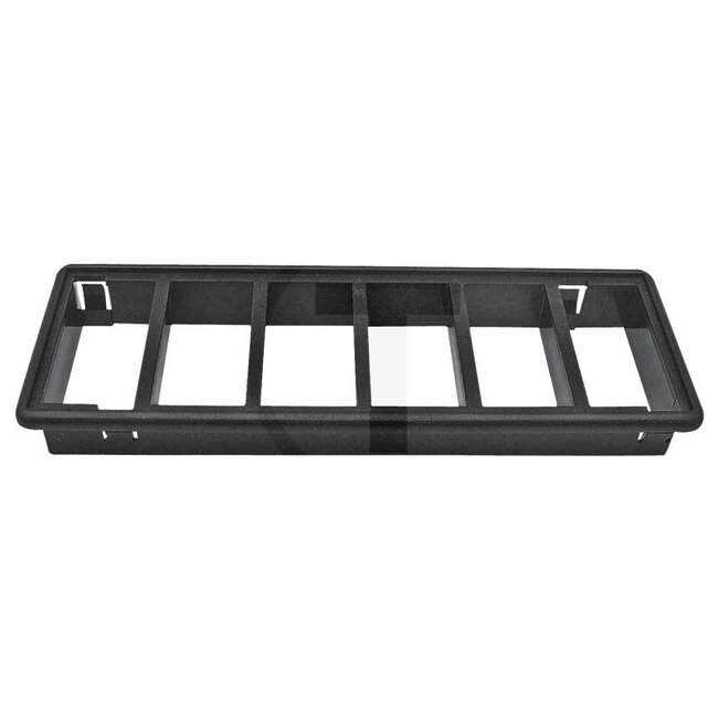HELLA Montagepaneel zwart - 4558HG 713626001, 8HG713626001, 8HG 713 626-001, 14465050 | Uitvoering: voor 6 schakelaars, Inbouwopening: 156,1 x 48,2 mm