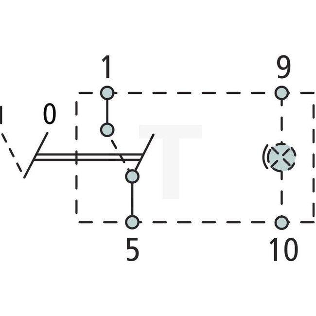 HELLA Latching switch On/off - 4556EH 007832011, 6EH007832011 | Version: Single-stage, I - O, With one circuit, With location light (without bulb), 2 blade terminals, rocker operation