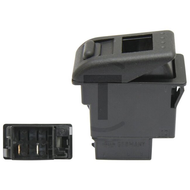 HELLA Vergrendelingsschakelaar Aan / Uit - 4556EH 007832041, 6EH007832041 | Aansluiting: Vlakstekkeraansluiting | Bediening van: Tuimelbediening | Schakelfunctie: Comfortfunctie, veiligheidsschakelaar | Uitrusting: I-0 | Extra informatie: • Met één circuit | •