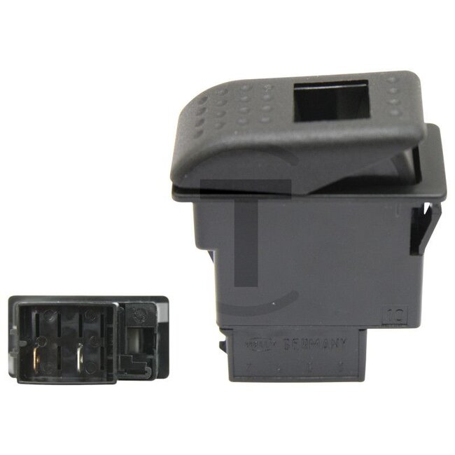 HELLA Latching switch On/off - 4556EH 007832021, 6EH007832021 | Version: Single-stage, I - O, With one circuit, With location and function light (without bulb), 4 blade terminals, rocker operation | To operate: Kippbetätigung | Switching function: Komfortfunkti