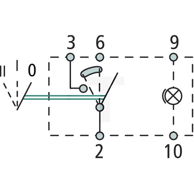 HELLA Rastschalter 3 Schaltpositionen II+I-0, 3 Anschlüsse | NPE00025, 6RH007832-441