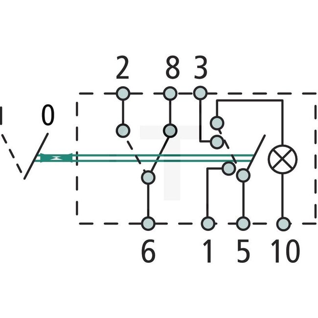 HELLA Warnblinkschalter - 4556HH 007832281, 6HH007832281 | Ausführung: 12 V, Einstufig, I - O, mit Auffind- und Funktionsbeleuchtung (ohne Glühlampe)  , 7 Flachsteckanschlüsse, Kippbetätigung