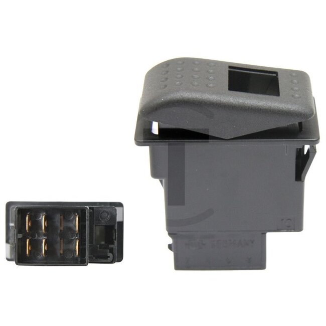 HELLA Tuimelschakelaar betastend - 4556GM 007832251, 6GM007832251 | Uitvoering: Tweetraps, met 2 circuits | Aansluiting: Vlakstekkeraansluiting | Bediening van: Tuimelschakelaar bediening | Insteekbreedte: 6,3 mm | Schakelfunctie: I-0-II | Uitrusting: I-&gt;0&l