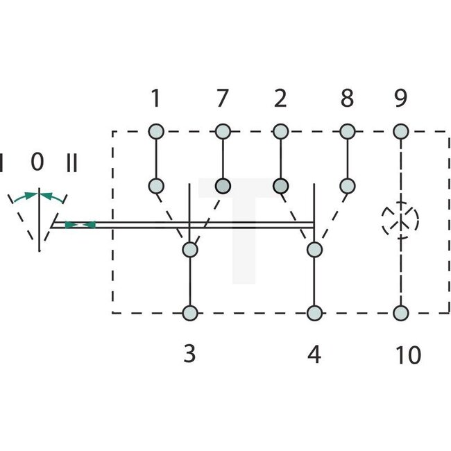 HELLA Tuimelschakelaar betastend tweetraps, 2 circuits, 8 polen 6,3 mm | 6GM007832251