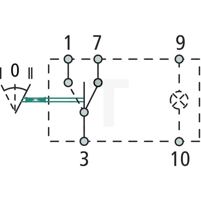 HELLA Tuimelschakelaar terugverend tweetraps, 45 mm, 5 aansluitingen | 6GM007832241