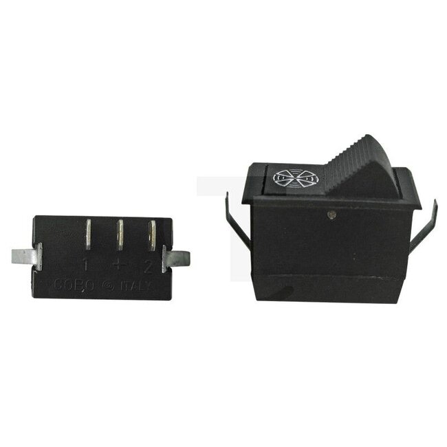 Cobo Rocker switch For blower (fan) - 22716105000, 1022880 | Version: 12 V/24 V, Functions: off, on-1, on-2, 3 blade terminals, Installation dimension: 15 mm wide, 29 mm long and 34 mm high
