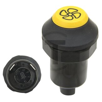 GRANIT Push button switch fan 12 / 24 V, yellow, 2 blade terminals