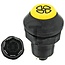 GRANIT Push button switch Blower - 50799079, 11103200XX | Version: 12/24 V, Yellow button, with lock, Ø 30 mm, 6 blade terminals 6.3 x 0.8 (L- 49a- R- 30b- 15- 49), Dustproof and splashproof | To operate: Blower | Switch button colour: Yellow