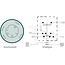 GRANIT Push button switch Additional heater - 50799088, 11130150XX, 01177151 | Version: 12/24 V, Green button, with lock, Ø 30 mm, 4 blade terminals 6.3 x 0.8 (31- S1- S- +), Dustproof and splashproof, With glass socket bulb 12 V / 1.2 W | To operate: Additional