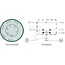 GRANIT Push button switch windshield wiper 12 / 24 V, green, 5 blade terminals | 2663335, 11180010XX