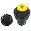 GRANIT Push button switch Reel (slow) - 50799090, 11150030XX | Version: 12/24 V, Yellow button, with lock, Ø 30 mm, 4 blade terminals 6.3 x 0.8 (S1- S- S2- +), Dustproof and splashproof, With glass socket bulb 12 V / 1.2 W | To operate: Reel (slow) | Switch butt
