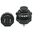 BOSCH Push button switch Make contact - 2500343003004, 8014873, 343003004, 0343003004 | Version: Black push button and cover, power rating: 20 A / 12 V, 15 A / 24 V (duty cycle 10 sec. each), |  blade terminal with silver contacts, Fixing with nut, mounting: Ø