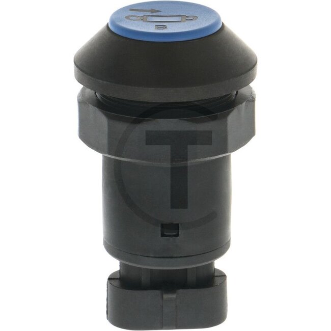 GRANIT Druckknopfschalter B+ - 5070010856, 11928005 | Uitvoering: 16 volt schakelspanning, Knop: blauw, zonder vergrendeling, Ø 39 mm, AMP Superseal 1,5, Draad M30 x 1