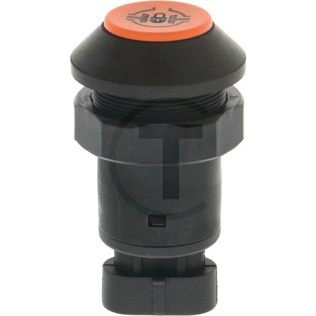GRANIT Push button switch Differential lock - 5070010861, 11929001 | Version: 16 volt switching voltage, knob orange, without lock, Ø 39 mm, AMP Superseal 1.5, 3-pin, thread M30 x 1