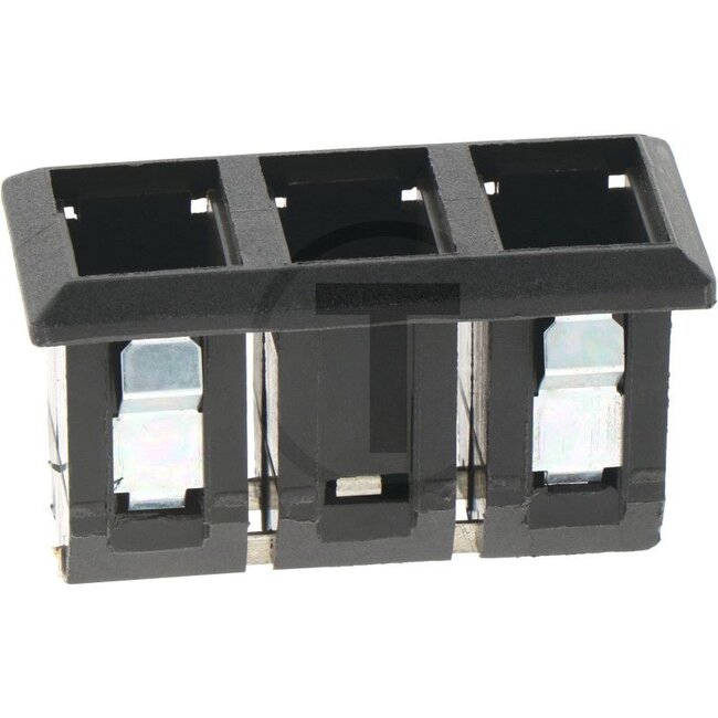 GRANIT Lichtleiste dreifach - 5070010972, X830180525000, 44053050XX | Ausführung: Betriebsspannung: 12 V, Beleuchtung: Glühlampe BA7, Umgebungstemperatur: +80°C / -40°C, Oberfläche: genarbt, Leuchtfelder: 3 Felder; 5 verschiedene Farben; einzeln auswechselbar, G