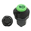 GRANIT Push button switch Lighting (headlights) - 50718003, 7700030856, 11110810XX | Version: 12/24 V, Green button, with lock, Ø 30 mm, 4 blade terminals 6.3 x 0.8 (31 - C - S1 - S), dustproof and splashproof, With glass socket bulb 12 V / 1.2 W