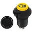 GRANIT Push button switch Lighting (headlights) - 50799071, 11126010XX | Version: 12/24 V, Yellow button, without lock, Ø 30 mm, 4 blade terminals 6.3 x 0.8 (30- 58- 15- 56), Dustproof and splashproof | To operate: Light | Switch button colour: Yellow