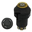GRANIT Push button switch PTO shaft - 50718009, 11110290XX | Version: 12/24 V  | Yellow button | with lock  | Ø 30 mm, 4 blade terminals 6.3 x 0.8 (31-C-S1-S)  | Glass socket bulb 12 V / 1.2 W