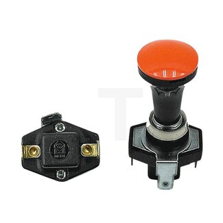 GRANIT Trekschakelaar aan / uit 12 / 24 V, Ø 12,5 mm, vlakstekker 3x 6,3 mm