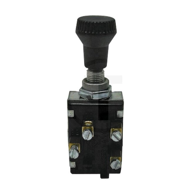 GRANIT Zugschalter 12 / 24 Volt; Zugbetätigung - 50770526014, 180010, 0009730700 | Ausführung: 3 Funktionen: 0 - 1 - 2; mit Licht-Umschaltfunktion | Anschluss: 4 Schraubanschlüsse (30 - 56 - 57 - 58) | Belastbarkeit 12 V: 10 A | Belastbarkeit 24 V: 5 A | Einbau-