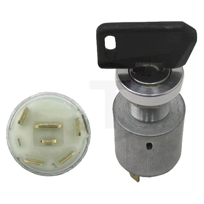 GRANIT Ignition start switch With 2 keys - 50770595050, 51014145, 0.015.0485.4 | Version: Operating voltage: 12 V/24 V, With 5 blade terminals (6.3 x 0.8) with 2 overmoulded safety keys, switch positions:, 0: off, 1: ignition, 1: start, With start repeat interlo