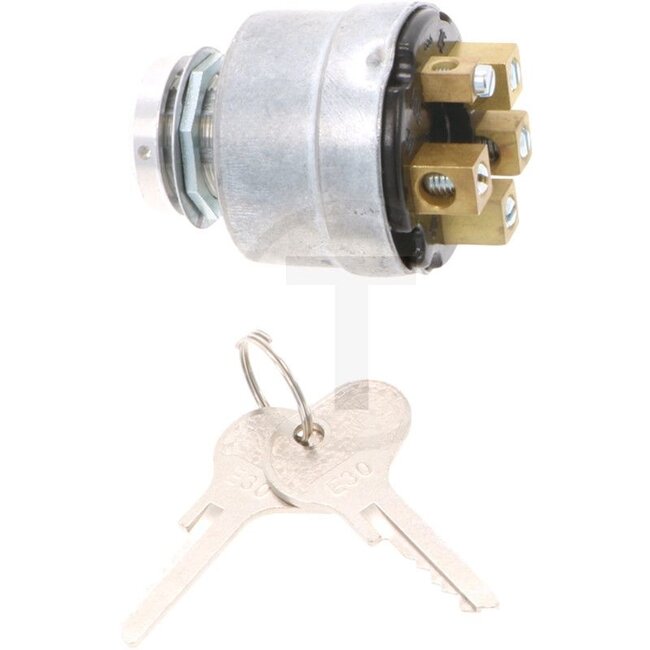 BOSCH Start switch With 2 keys - 2500342315001, 0502679, 342315001, 0342315001, 00022678, 50152310, 14467110, 0009730201 | Version: 12 V/24 V, safety lock, key can only be removed in the off position., Locking no. E30, Blade terminals, power rating 13 A 24 V co