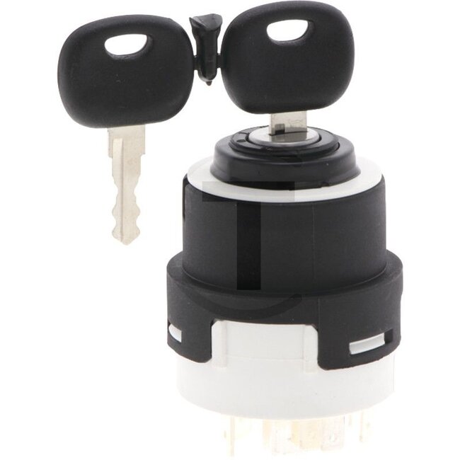 GRANIT Start switch With 2 keys - 5070010126, 20500202, 205 002 02, 920451.005 | Version: Operating voltage: 12 V/24 V, Connection: 10 blade terminals (6.3 x 0.8 / 9.5 x 1.2 mm), Locking cylinder with water protection, 2 keys (type A 14603), Number of switching
