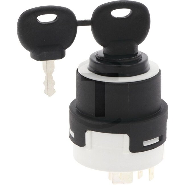 GRANIT Start switch With 2 keys - 5070010161, 20500303 | Version: Operating voltage: 12 V/24 V, Connection: 6 blade terminals (6.3 x 0.8 mm &amp; 9.5 x 1.2 mm), Locking cylinder / key with water protection, 2 keys (type B 14607), Number of switching operations: