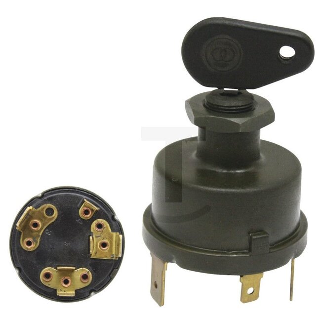 Cobo Ignition start switch With 2 keys (coated) - 22714188000, 1021407 | Version: 12 V, with blade terminal, Function:, 0: off, 1: consumer, 2: preheat, 3: ignition/start