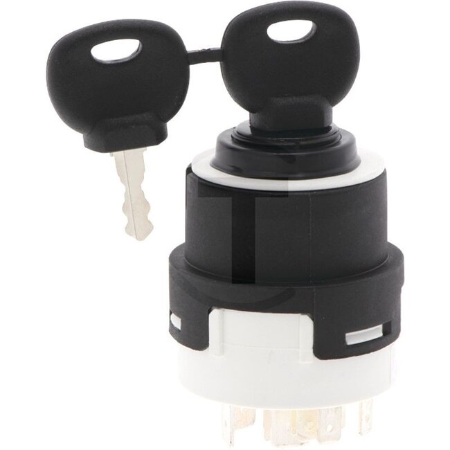 GRANIT Start switch With 2 keys - 5070010132, 20500603, 205 006 03, 5050655525 | Version: Operating voltage: 12 V/24 V, Connection: 9 blade terminals (6.3 x 0.8 / 9.5 x 1.2 mm), Locking cylinder / key with water protection, 2 keys (type B 14607), Number of switc