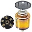 Cobo Ignition switch With key - 22723100000, 1027688 | Version: 12 V, max. 15 A, with blade terminal, Switch positions:, 0: off/ignition, 1: sidelight, 2: dipped beam, 3: full beam, Housing Ø 40 mm